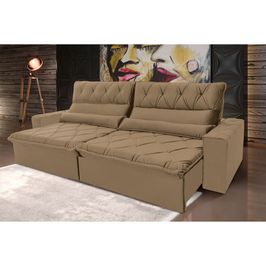Sofá  Hellen Atrative 3 lugares Retrátil e Reclinável 2,30 | Platinum Tabaco (S/V)
