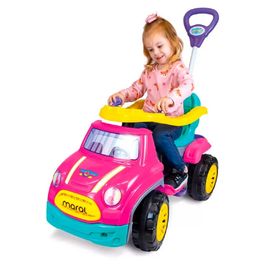 Carro Pedal Com Empurrador Sport Car Rosa Maral 3149