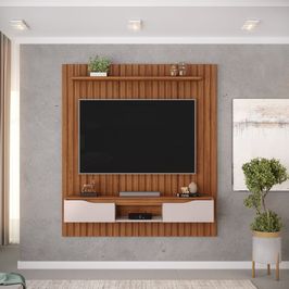 Painel DJ Isac 160 cm Em Mdf | Freijo/Off White (S/V)