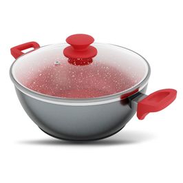 Panela Philco PPH280ACR Redstone Indução Com Tampa De Vidro 6,1l | Cinza/Vermelho