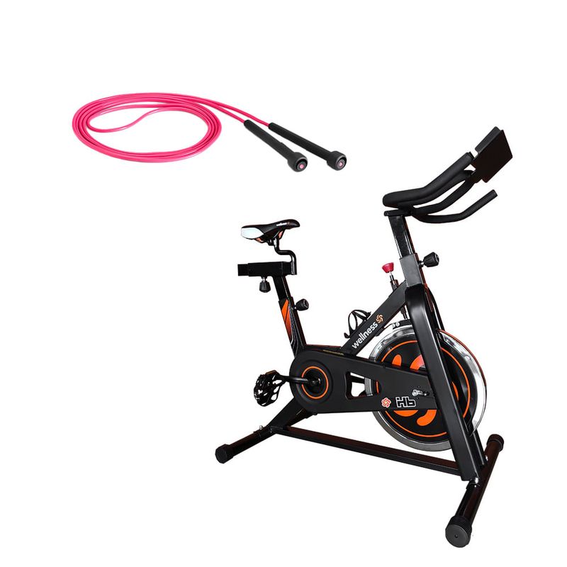 Combo Fitness - Bike Spinning Hb Painel 9kg Uso Residencial e Corda  Plástica Fitness Rosa - ES1220K ES1220K - Lojas MM