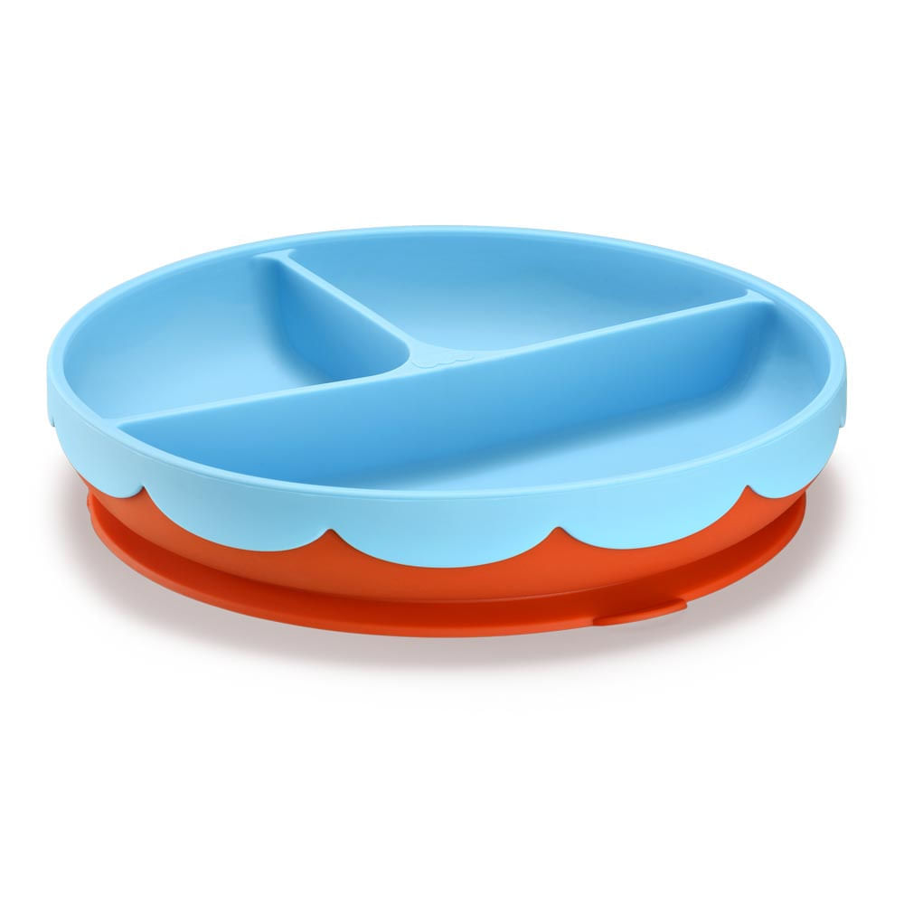 Prato de Silicone com Divisória e Ventosa Yummy! Azul Fisher-Price