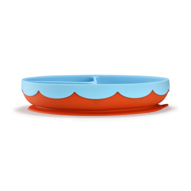 Prato de Silicone com Divisória e Ventosa Yummy! Azul Fisher-Price