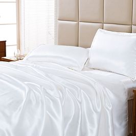 Jogo de Cama Lençol Cetim Charmousse Sofistik King 4 Peças - Branco