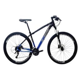 Bicicleta Aro 29 Ksw Xlt 24v K7 Câmbios Shimano Freio Hidráulico Trava - Preto/Azul - Tam.17