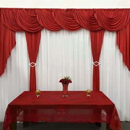 Cortina Idealle para Varão em Malha 3,00m x 2,60m Sala Quarto - Vermelha