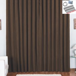 Cortina Pryme 2 Metros Sala Quarto em Oxford para Trilho Comum - Tabaco