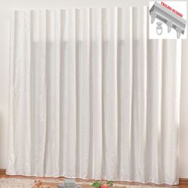 Cortina em Jacquard Bahamas 3,00 x 2,70 Para Trilho Suisso - Branca
