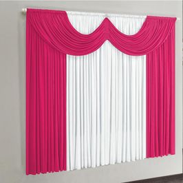 Cortina Montreal 3 Mts em Malha Janela Sala Quarto Pink