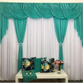 Cortina Idealle para Varão em Malha 4,00m x 2,60m Sala Quarto Top - Verde