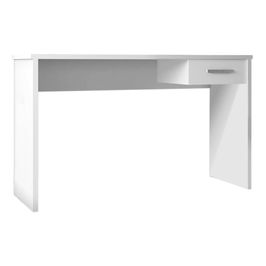 Mesa para Escritório Home Office com Gaveta Emma Branco Texturizado G47 - Gran Belo