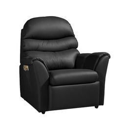 Poltrona do Papai Decorativa Santorini PU Sintético Preto G37 - Gran Belo