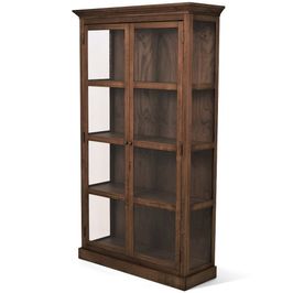 Cristaleira Adega Para Sala de Jantar 02 Portas Zada Lateral Vidro 195x100 Canela G04 - Gran Belo
