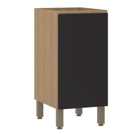 Balcao Slim com Tampo 1 porta Luciane 40cm | Freijo/Preto (S/V)