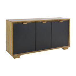 Buffet Aparador Decorativo Shaman em Madeira Castanho/Preto - Gran Belo