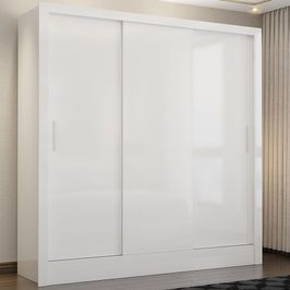 Guarda Roupa Casal Fortaleza 3 Portas Carioca Móveis Branco
