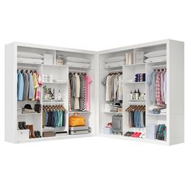 Closet Casal Premium Clarice 8 Prateleiras Carioca Móveis Branco