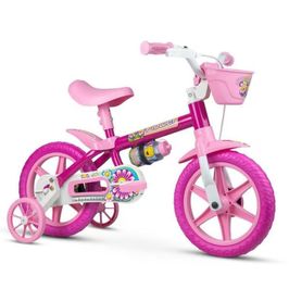 Bicicleta Infantil Aro 12 Nathor Flower Com Garrafinha  | Rosa (S/V)