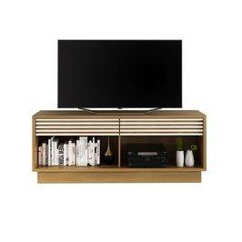 Rack Bancada para TV até 42 Sala de Estar RA2003 Natural/Off White G69 - Gran Belo