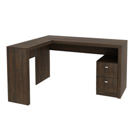 Mesa com 2 Gavetas para Escritório Home Office ME4129 MDP Rustico G69 - Gran Belo
