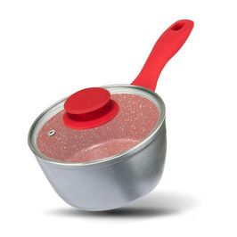 Panela Philco PPH160APR Redstone Indução Com Tampa de Vidro 1,4 Litros | Cinza/Vermelho (S/V)