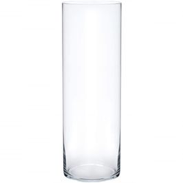 Vaso Vidro Cilindro Grande Comprido 50x20 cm Transparente