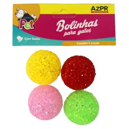 Bolinha Para Gatos 4 Pçs Azpr