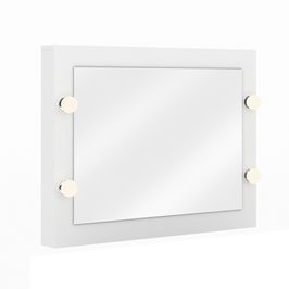 Espelho de Penteadeira Suspensa para Quarto Decorativa PE2006 MPD Branco G69 - Gran Belo