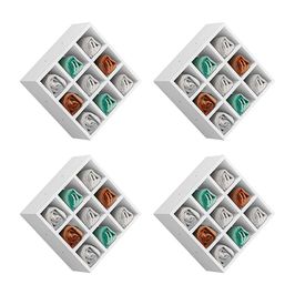 Kit 04 Nichos Porta Toalhas 09 Lugares 40x40cm Branco G01 - Gran Belo