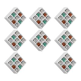 Kit 08 Nichos Porta Toalhas 09 Lugares 40x40cm Branco G01 - Gran Belo