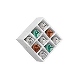 Nicho Porta Toalhas 09 Lugares 40x40cm Branco G01 - Gran Belo
