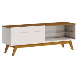 Rack Bancada 1 Gaveta 146cm Amy Off White/Freijó G29 - Gran Belo