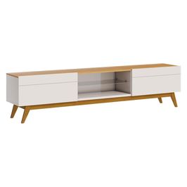 Rack Bancada 2 Gavetas 218cm Amy Off White/Nature G29 - Gran Belo
