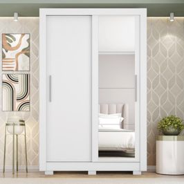 Guarda Roupa Arapongas 2 Portas De Correr e 2 Gavetas Caemmun  | Branco (S/V)