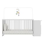 Berço Cômoda com Colchão Incluso Meu Bebê Multimóveis Branco