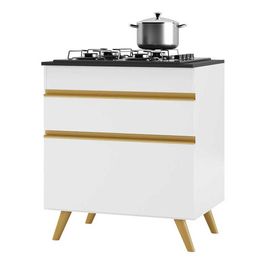 Balcão Cozinha para Cooktop 70 cm 1 Porta 1 Gaveta Veneza Multimóveis Branco