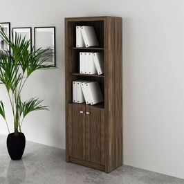 Armário Escritório com 2 Portas Multimóveis CR25020 Nogal