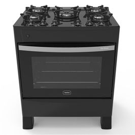 Fogão 5 Bocas a Gás Acendimento Automático Realce Glass Bivolt CR212 Preto