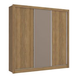 Guarda-Roupas Casal 3 Portas Flex e 2 Gavetas Multimóveis CR35157 Nogueira/Fendi