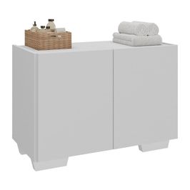 Gabinete Armário de Banheiro 62,5cm 2 Portas com Pés Multimóveis MP5046 Branco