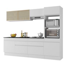 Armário de Cozinha Completa 5 peças com Rodapé MP2181 Made Multimóveis Branco