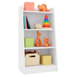 Estante Montessori Infantil Multiuso 4 Prateleiras Art In Móveis Branco