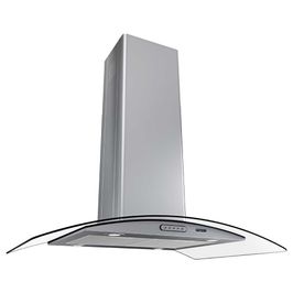 Coifa Ilha 90cm Vidro Curvo Fogatti Inox / 220 V