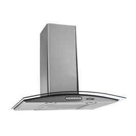 Coifa De Parede 60cm Vidro Curvo Duto Slim Fogatti Inox / 110 V