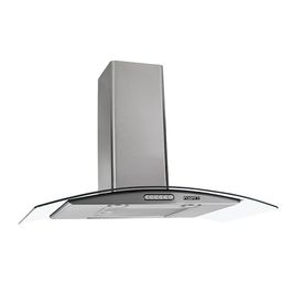 Coifa De Parede 80cm Vidro Curvo Duto Slim Fogatti Inox / 220 V