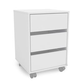 Gaveteiro Mauá 450mm 3 Gavetas com Rodízios Politorno Branco