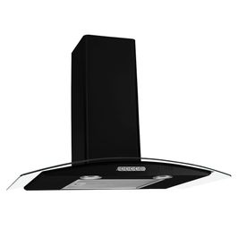 Coifa de Parede 70cm Vidro Curvo Duto Slim Fogatti Preto / 220 V