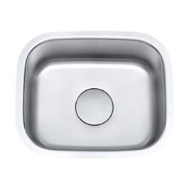 Cuba De Embutir Aço Inox 1mm Escovado C106 45,7x38,1x17,8 Cm Prata