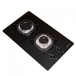 Cooktop 2 Bocas Mesa de Vidro Temperado 6mm Fogatti Preto / Bivolt