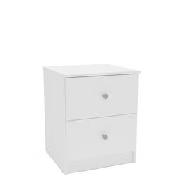 Mesa de Cabeceira Gandu 2 Gavetas Benfácil Branco